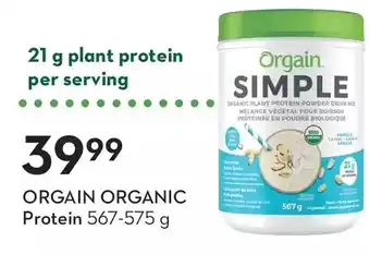 Sobeys Orgain organic protein offer