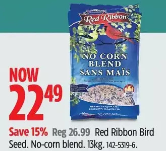Canadian Tire Red ribbon bird seed offer