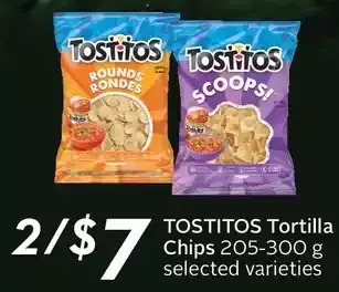Sobeys Tostitos tortilla chips offer