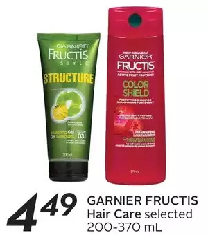 Sobeys Garnier fructis hair care offer