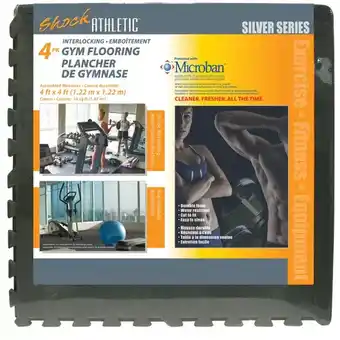 Canadian Tire Shock athletic 3x6.5" and 4-pk 2x2-ft square equipment mats offer