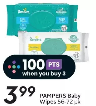 Sobeys Pampers baby wipes offer