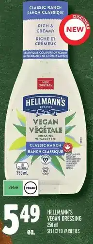 Metro Hellmann's vegan dressing offer