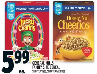 Metro General mills family size cereal offer