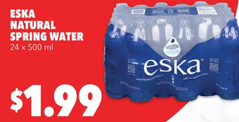 Metro Eska natural spring water offer