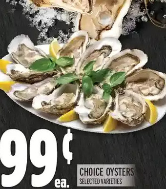 Metro Choice oysters offer