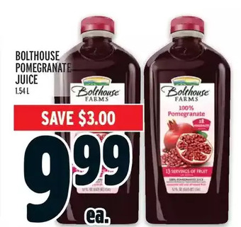 Metro Bolthouse pomegranate juice offer