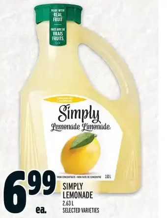 Metro Simply lemonade offer
