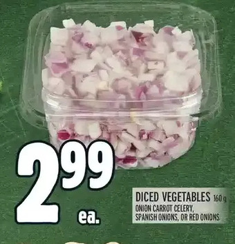 Metro Diced vegetables offer