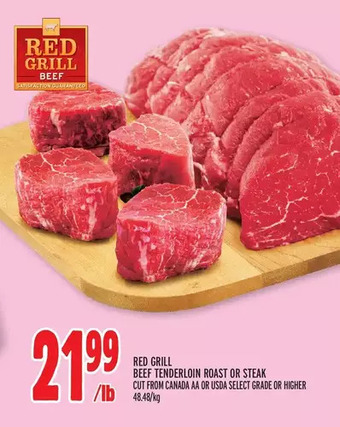 Metro Red grill beef tenderloin roast or steak offer
