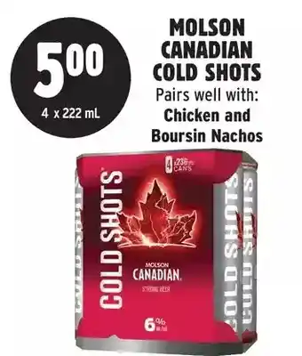 Metro Molson canadian cold shots offer