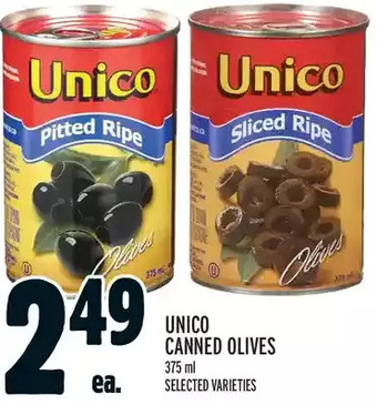 Metro Unico canned olives offer