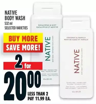 Metro Native body wash offer
