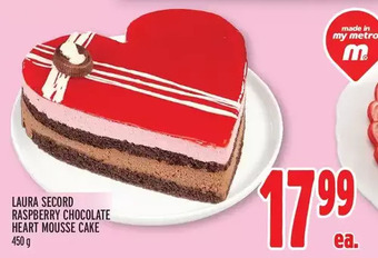 Metro Laura secord raspberry chocolate heart mousse cake offer