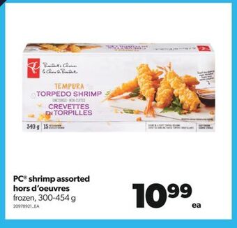 Real Canadian Superstore Pc® shrimp assorted hors d'oeuvres, 300-454 g offer