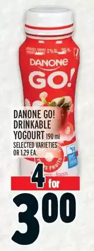 Metro Danone go! drinkable yogourt offer