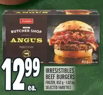 Metro Irresistibles beef burgers offer