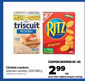 Real Canadian Superstore Christie crackers, 200/386 g offer
