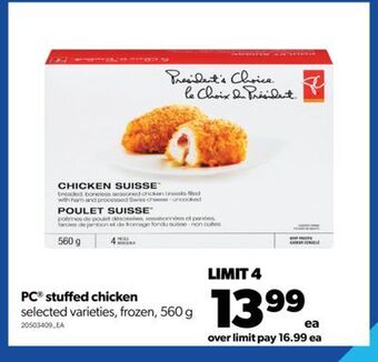 Real Canadian Superstore Pc® stuffed chicken, 560 g offer