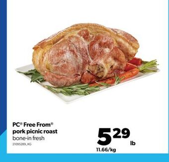 Real Canadian Superstore Pc® free from® pork picnic roast offer