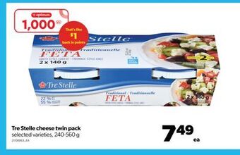Real Canadian Superstore Tre stelle cheese twin pack, 240-560 g offer