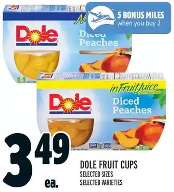 Metro Dole fruit cups offer