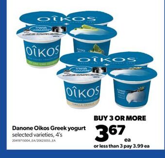 Real Canadian Superstore Danone oikos greek yogurt, 4's offer
