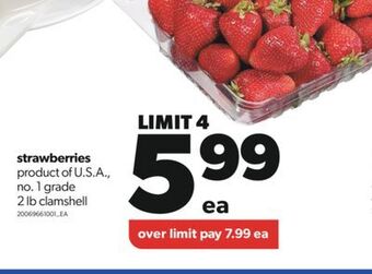 Real Canadian Superstore Strawberries, 2 lb clamshell offer