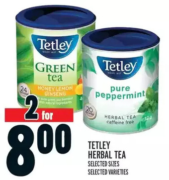 Metro Tetley herbal tea offer