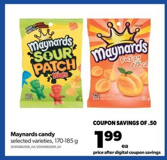 Real Canadian Superstore Maynards candy, 170-185 g offer