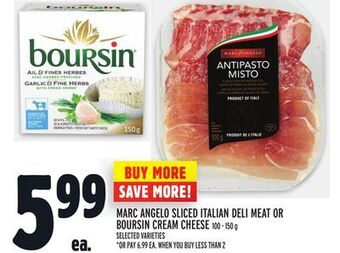 Metro Marc angelo sliced italian deli meat or boursin cream cheese offer