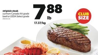 Real Canadian Superstore Striploin steak offer