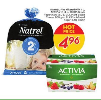 Sobeys Natrel fine filtered milk offer