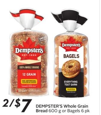 Sobeys Dempster's whole grain bread offer