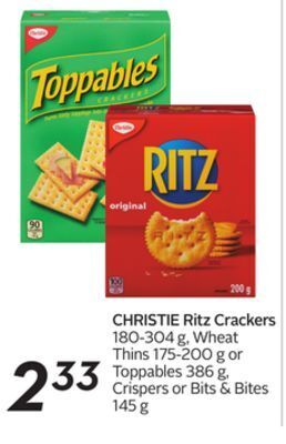 Sobeys Christie ritz crackers offer
