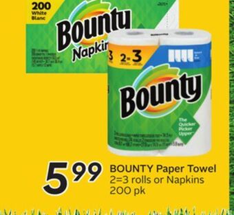 Sobeys Bounty paper towel offer