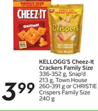 Sobeys Kellogg's cheez-it crackers family size offer