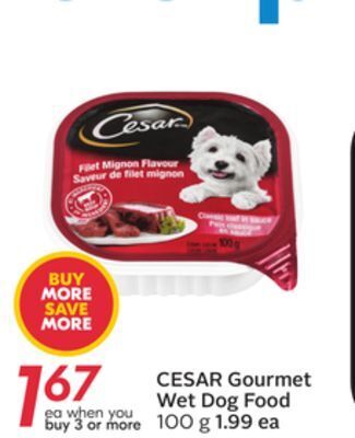 Sobeys Cesar gourmet wet dog food offer
