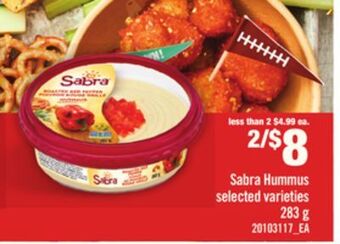 Loblaws Sabra hummus, 283 g offer