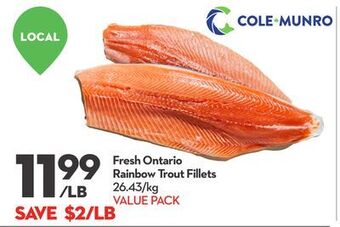 Longo's Fresh ontario rainbow trout fillets offer
