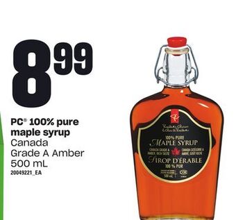 Loblaws Pc® 100% pure maple syrup, 500 ml offer