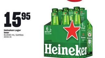 Loblaws Heineken lager beer, 6x330 ml bottles offer