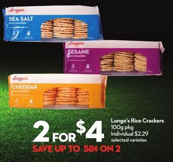 Longo's Longo's rice crackers offer