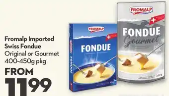 Longo's Fromalp imported swiss fondue offer