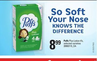 Loblaws Puffs plus lotion, 4's, offer