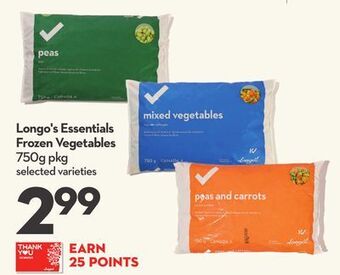 Longo's Longo's essentials frozen vegetables offer