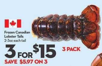 Longo's Frozen canadian lobster tails offer