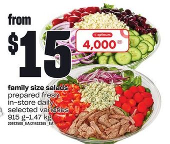 Loblaws Family size salads, 915 g-1.47 kg offer