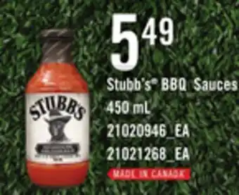 Loblaws Stubb's® bbq sauces, 450 ml offer