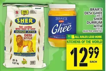 Food Basics Brar's desi ghee or sher durrum atta offer